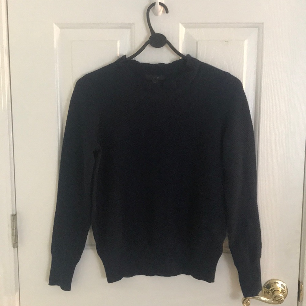 J Crew Merino Wool Sweater with Ruffle Collar
